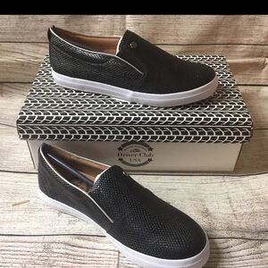 Driver Club USA Black Leather Slip-On Shoes Made In Brazil Virgina Beach Sz.5